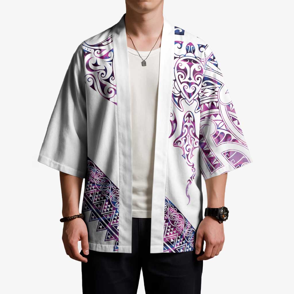 Mawhero Paua shell Kowhaiwhai Taniko Personalised Kimono Manta Ray Shark-Turtle Maori Tribal Style