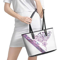 Mawhero Paua shell Kowhaiwhai Taniko Personalised Leather Tote Bag Manta Ray Shark-Turtle Maori Tribal Style LT9 - Polynesian Pride