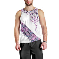 Mawhero Paua shell Kowhaiwhai Taniko Personalised Men Tank Top Manta Ray Shark-Turtle Maori Tribal Style LT9 - Polynesian Pride