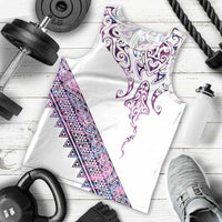Mawhero Paua shell Kowhaiwhai Taniko Personalised Men Tank Top Manta Ray Shark-Turtle Maori Tribal Style LT9 - Polynesian Pride