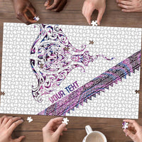 Mawhero Paua shell Kowhaiwhai Taniko Personalised Puzzle Manta Ray Shark-Turtle Maori Tribal Style LT9 - Polynesian Pride