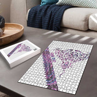 Mawhero Paua shell Kowhaiwhai Taniko Personalised Puzzle Manta Ray Shark-Turtle Maori Tribal Style LT9 - Polynesian Pride