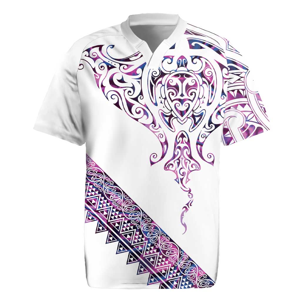 Mawhero Paua shell Kowhaiwhai Taniko Personalised Rugby Jersey Manta Ray Shark-Turtle Maori Tribal Style