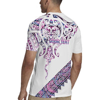 Mawhero Paua shell Kowhaiwhai Taniko Personalised Rugby Jersey Manta Ray Shark-Turtle Maori Tribal Style