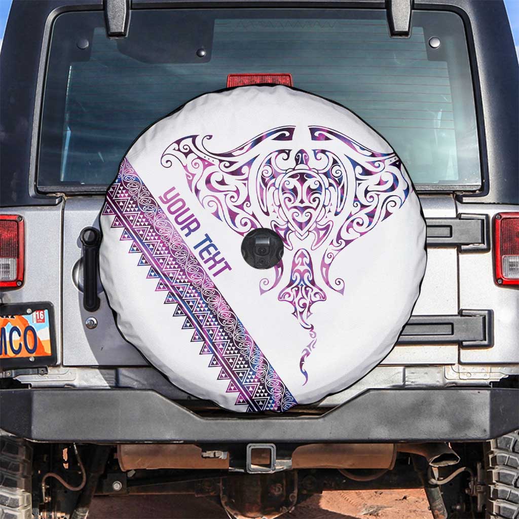 Mawhero Paua shell Kowhaiwhai Taniko Personalised Spare Tire Cover Manta Ray Shark-Turtle Maori Tribal Style