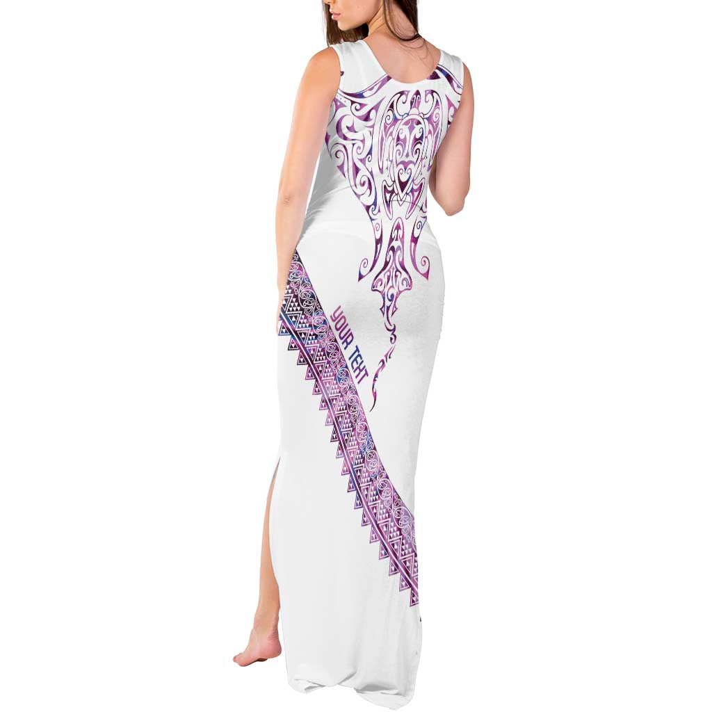 Mawhero Paua shell Kowhaiwhai Taniko Personalised Tank Maxi Dress Manta Ray Shark-Turtle Maori Tribal Style LT9 - Polynesian Pride