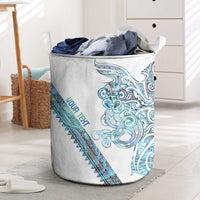 Kahui Whetu Paua shell Kowhaiwhai Taniko Personalised Laundry Basket Taniwha Maori Tribal Style