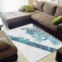 Kahui Whetu Paua shell Kowhaiwhai Taniko Personalised Area Rug Taniwha Maori Tribal Style LT9 - Polynesian Pride