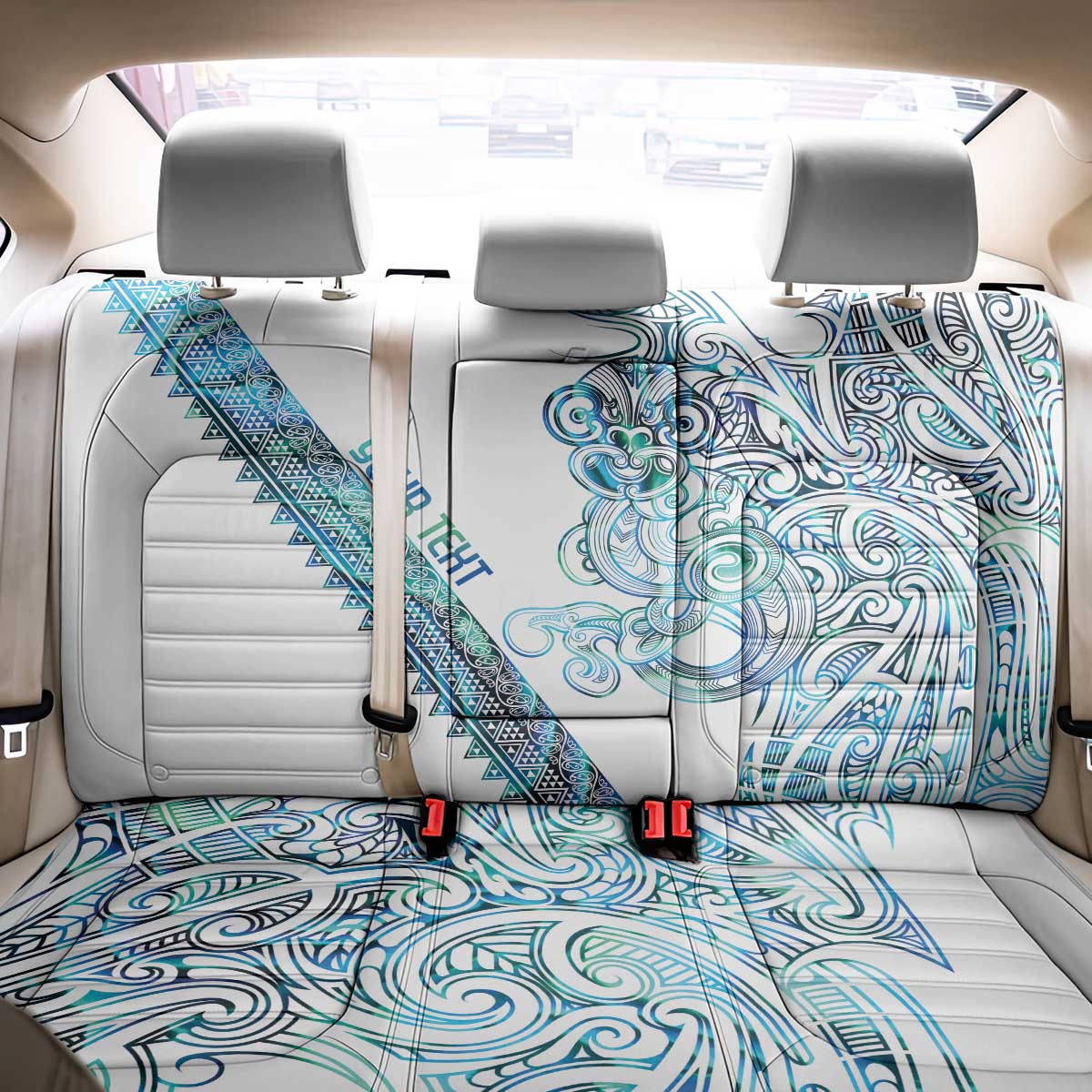 Kahui Whetu Paua shell Kowhaiwhai Taniko Personalised Back Car Seat Cover Taniwha Maori Tribal Style LT9 - Polynesian Pride