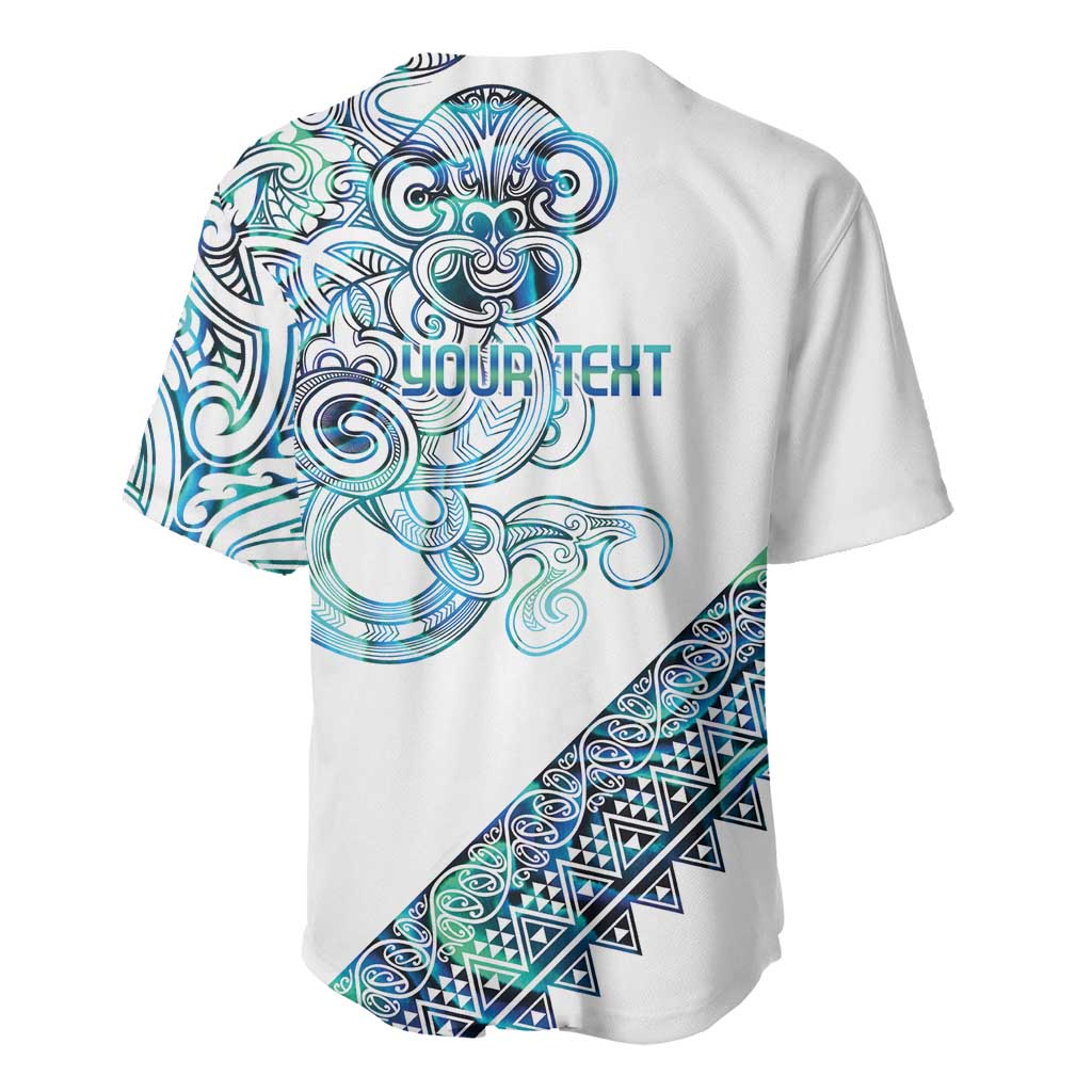 Kahui Whetu Paua shell Kowhaiwhai Taniko Personalised Baseball Jersey Taniwha Maori Tribal Style LT9 - Polynesian Pride