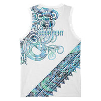 Kahui Whetu Paua shell Kowhaiwhai Taniko Personalised Basketball Jersey Taniwha Maori Tribal Style