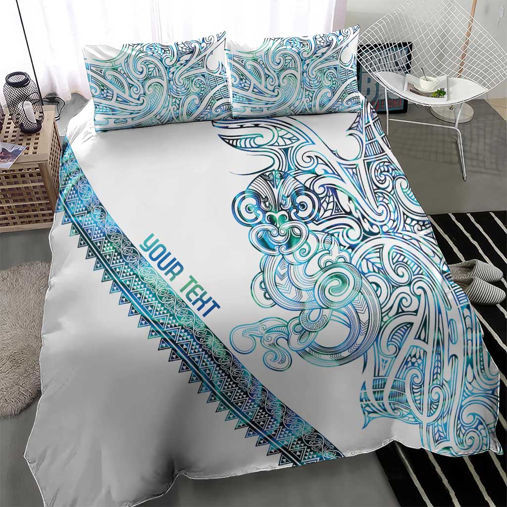 Kahui Whetu Paua shell Kowhaiwhai Taniko Personalised Bedding Set Taniwha Maori Tribal Style