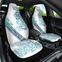 Kahui Whetu Paua shell Kowhaiwhai Taniko Personalised Car Seat Cover Taniwha Maori Tribal Style LT9 One Size Blue - Polynesian Pride