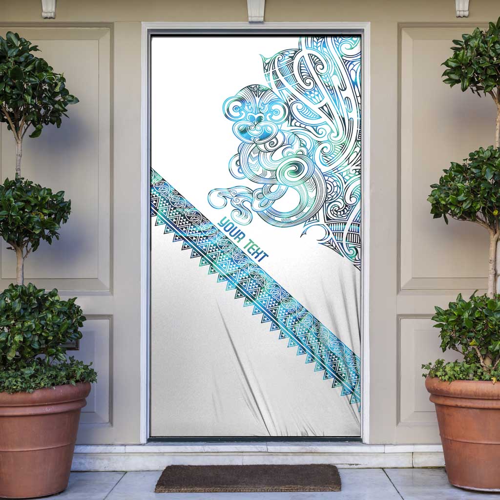 Kahui Whetu Paua shell Kowhaiwhai Taniko Personalised Door Cover Taniwha Maori Tribal Style LT9 Blue - Polynesian Pride