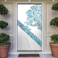 Kahui Whetu Paua shell Kowhaiwhai Taniko Personalised Door Cover Taniwha Maori Tribal Style LT9 Blue - Polynesian Pride