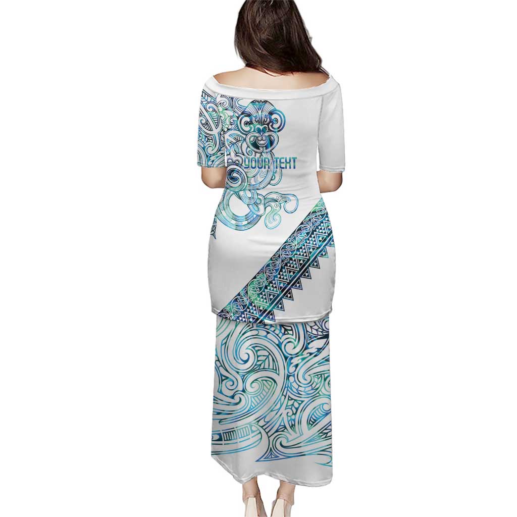 Kahui Whetu Paua shell Kowhaiwhai Taniko Personalised Family Matching Puletasi and Hawaiian Shirt Taniwha Maori Tribal Style LT9 - Polynesian Pride