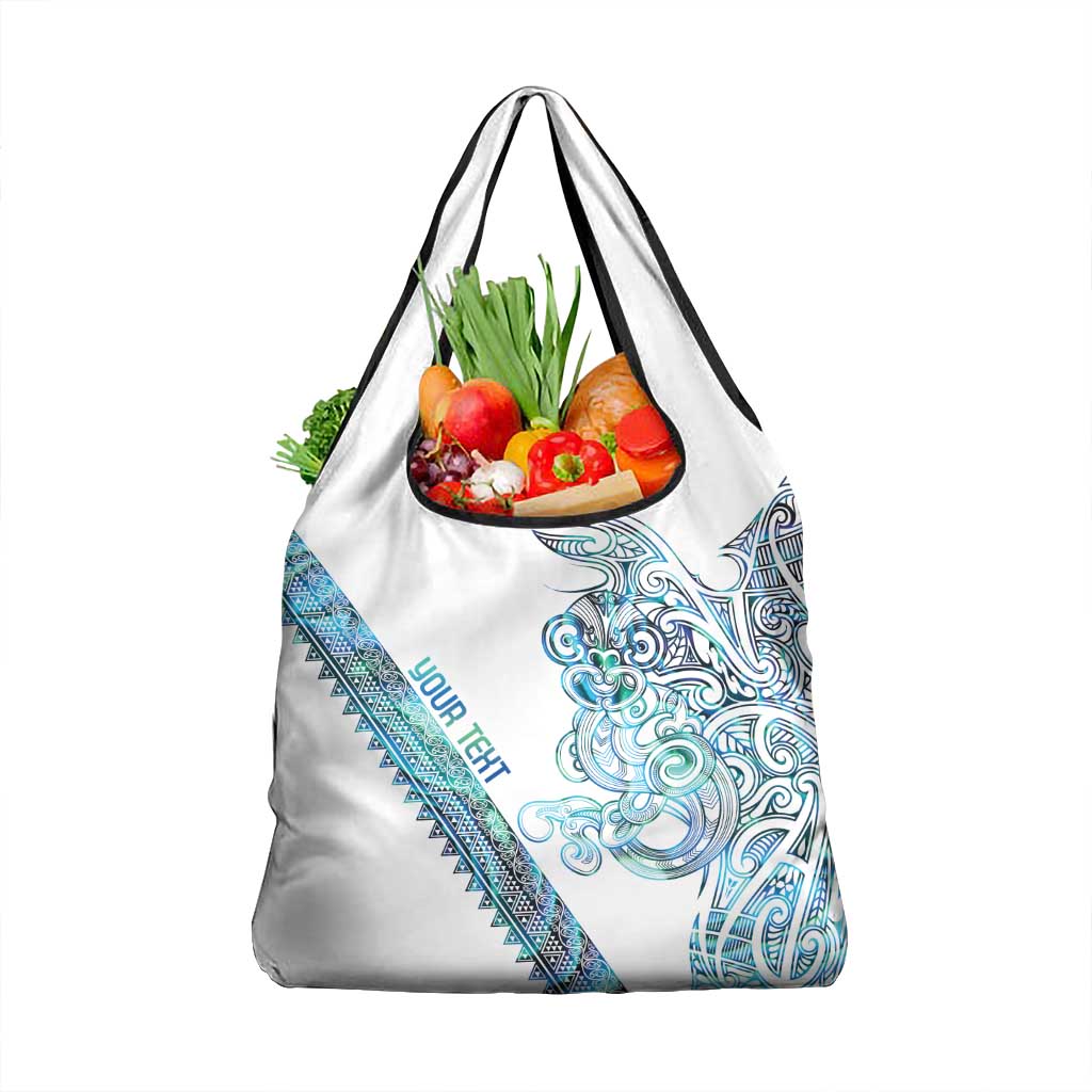 Kahui Whetu Paua shell Kowhaiwhai Taniko Personalised Grocery Bag Taniwha Maori Tribal Style LT9 1-pack One Size Blue - Polynesian Pride
