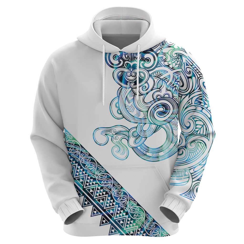 Kahui Whetu Paua shell Kowhaiwhai Taniko Personalised Hoodie Taniwha Maori Tribal Style LT9 - Polynesian Pride