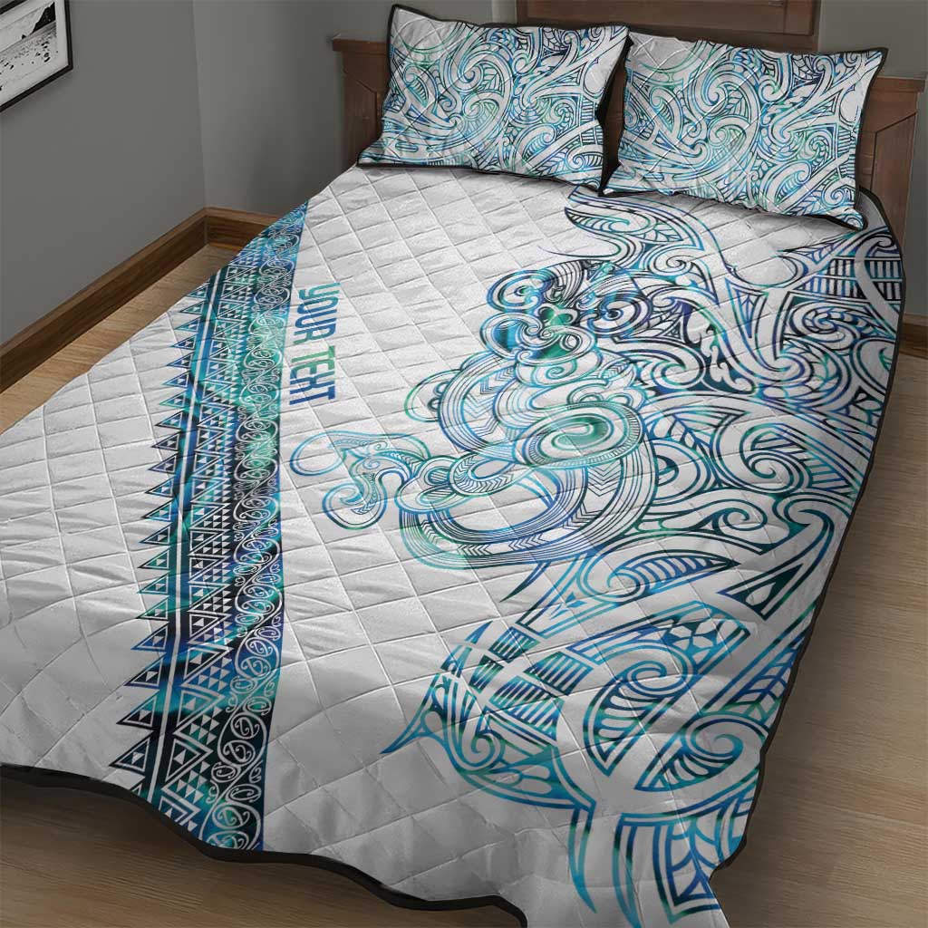 Kahui Whetu Paua shell Kowhaiwhai Taniko Personalised Quilt Bed Set Taniwha Maori Tribal Style LT9 - Polynesian Pride