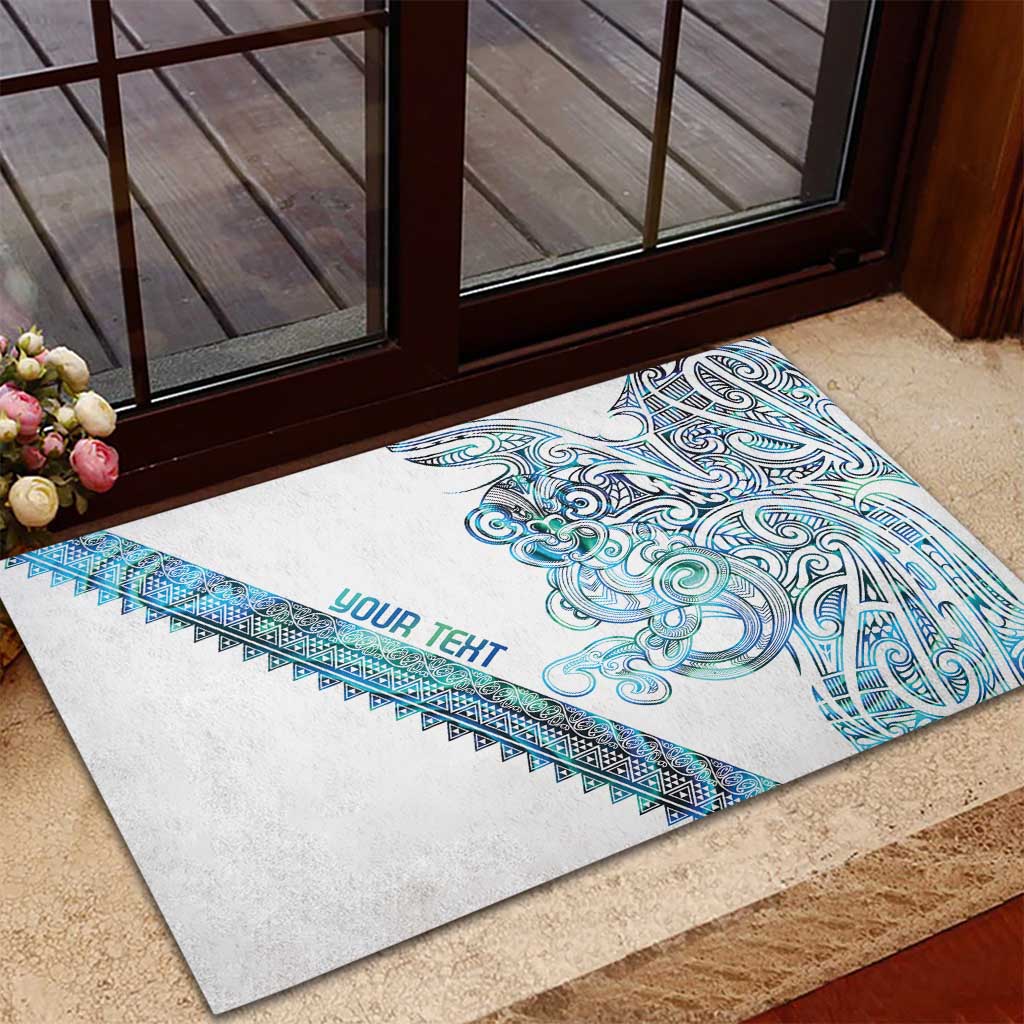 Kahui Whetu Paua shell Kowhaiwhai Taniko Personalised Rubber Doormat Taniwha Maori Tribal Style LT9 - Polynesian Pride