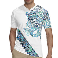Kahui Whetu Paua shell Kowhaiwhai Taniko Personalised Rugby Jersey Taniwha Maori Tribal Style LT9 - Polynesian Pride