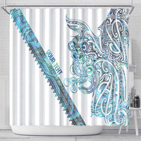 Kahui Whetu Paua shell Kowhaiwhai Taniko Personalised Shower Curtain Taniwha Maori Tribal Style LT9 - Polynesian Pride