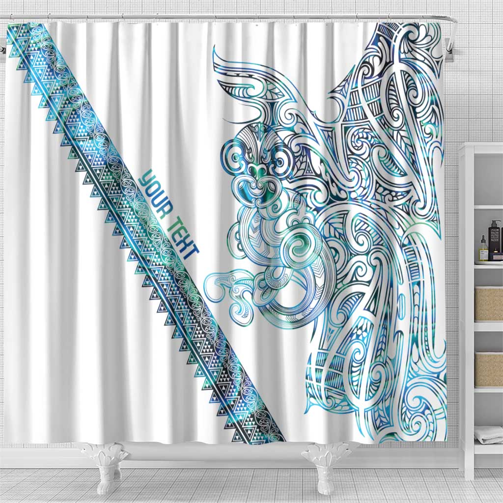 Kahui Whetu Paua shell Kowhaiwhai Taniko Personalised Shower Curtain Taniwha Maori Tribal Style LT9 - Polynesian Pride