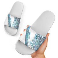 Kahui Whetu Paua shell Kowhaiwhai Taniko Personalised Slide Sandals Taniwha Maori Tribal Style LT9 - Polynesian Pride
