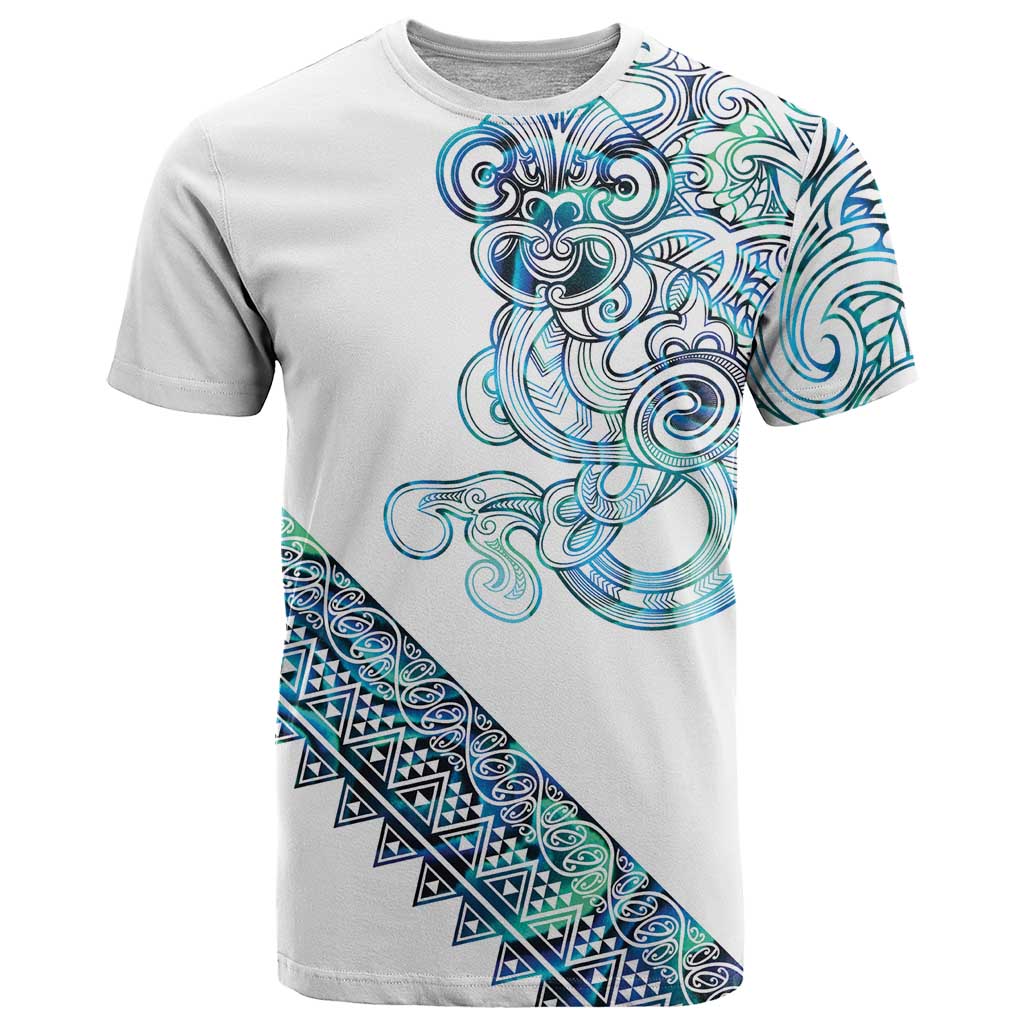 Kahui Whetu Paua shell Kowhaiwhai Taniko Personalised T Shirt Taniwha Maori Tribal Style