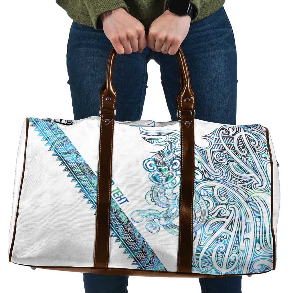 Kahui Whetu Paua shell Kowhaiwhai Taniko Personalised Travel Bag Taniwha Maori Tribal Style LT9 Blue - Polynesian Pride