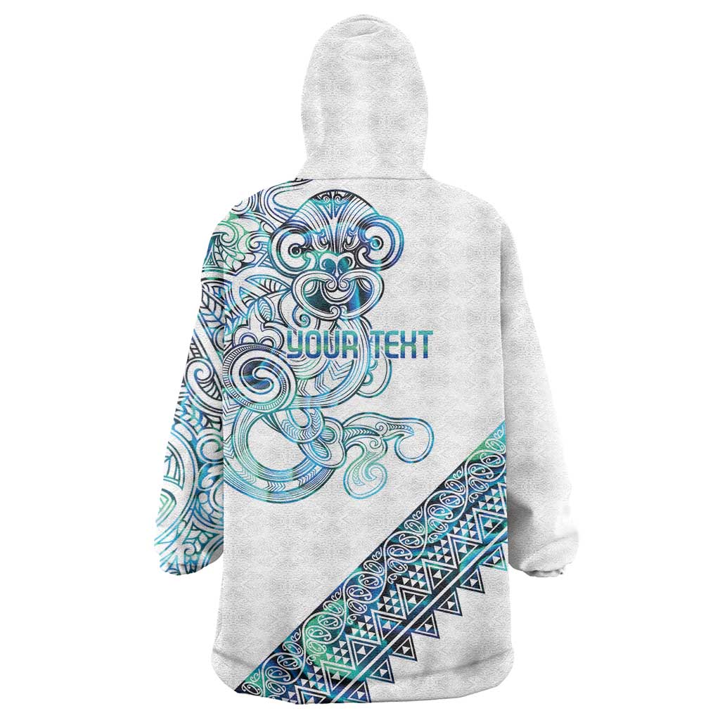 Kahui Whetu Paua shell Kowhaiwhai Taniko Personalised Wearable Blanket Hoodie Taniwha Maori Tribal Style
