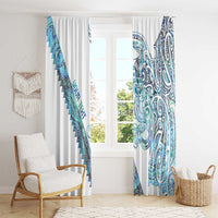 Kahui Whetu Paua shell Kowhaiwhai Taniko Personalised Window Curtain Taniwha Maori Tribal Style