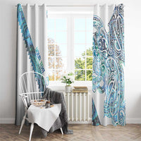 Kahui Whetu Paua shell Kowhaiwhai Taniko Personalised Window Curtain Taniwha Maori Tribal Style