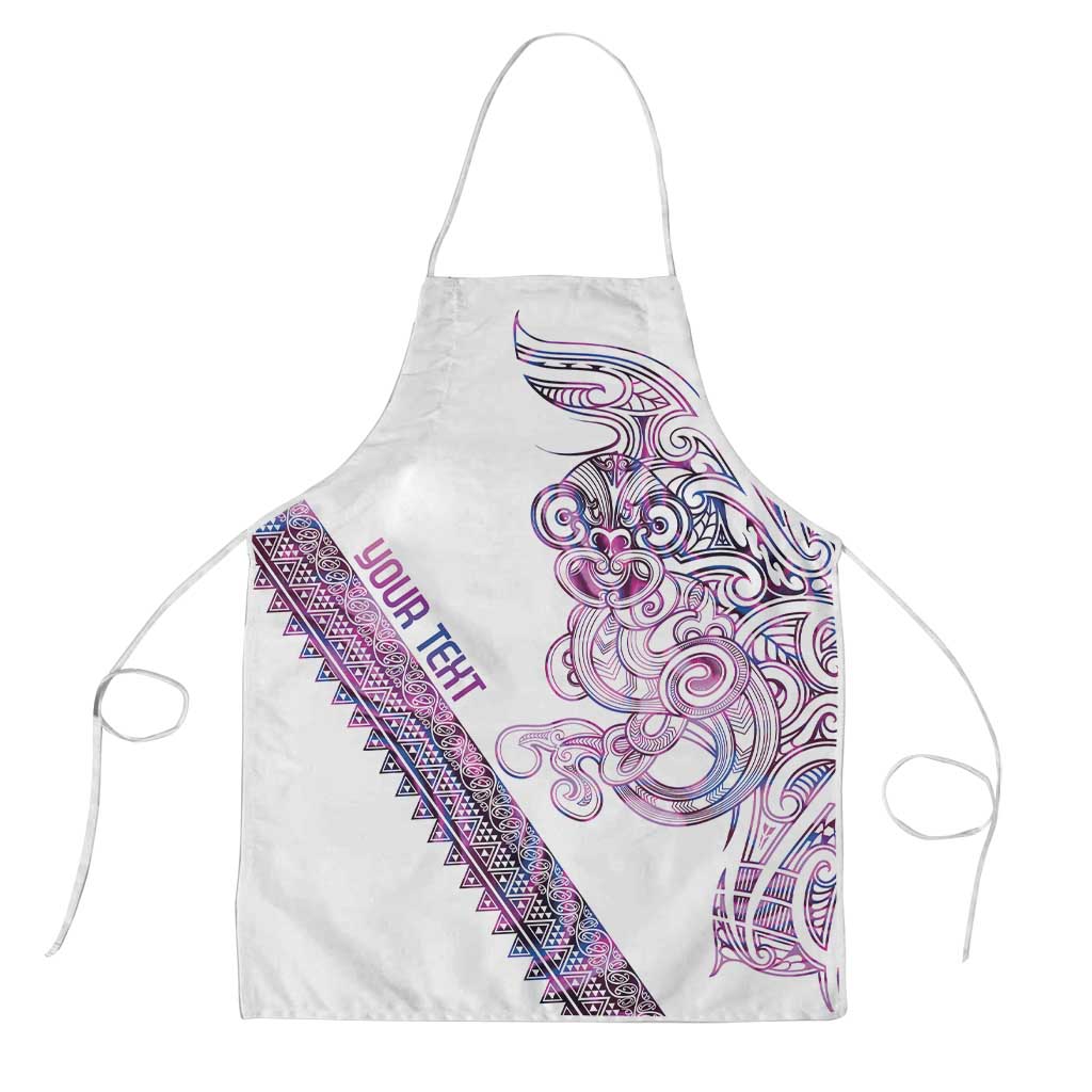 Mawhero Paua shell Kowhaiwhai Taniko Personalised Apron Taniwha Maori Tribal Style