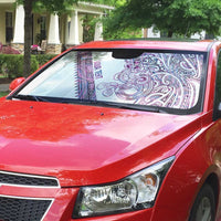 Mawhero Paua shell Kowhaiwhai Taniko Personalised Auto Sun Shade Taniwha Maori Tribal Style LT9 - Polynesian Pride