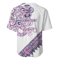 Mawhero Paua shell Kowhaiwhai Taniko Personalised Baseball Jersey Taniwha Maori Tribal Style LT9 - Polynesian Pride