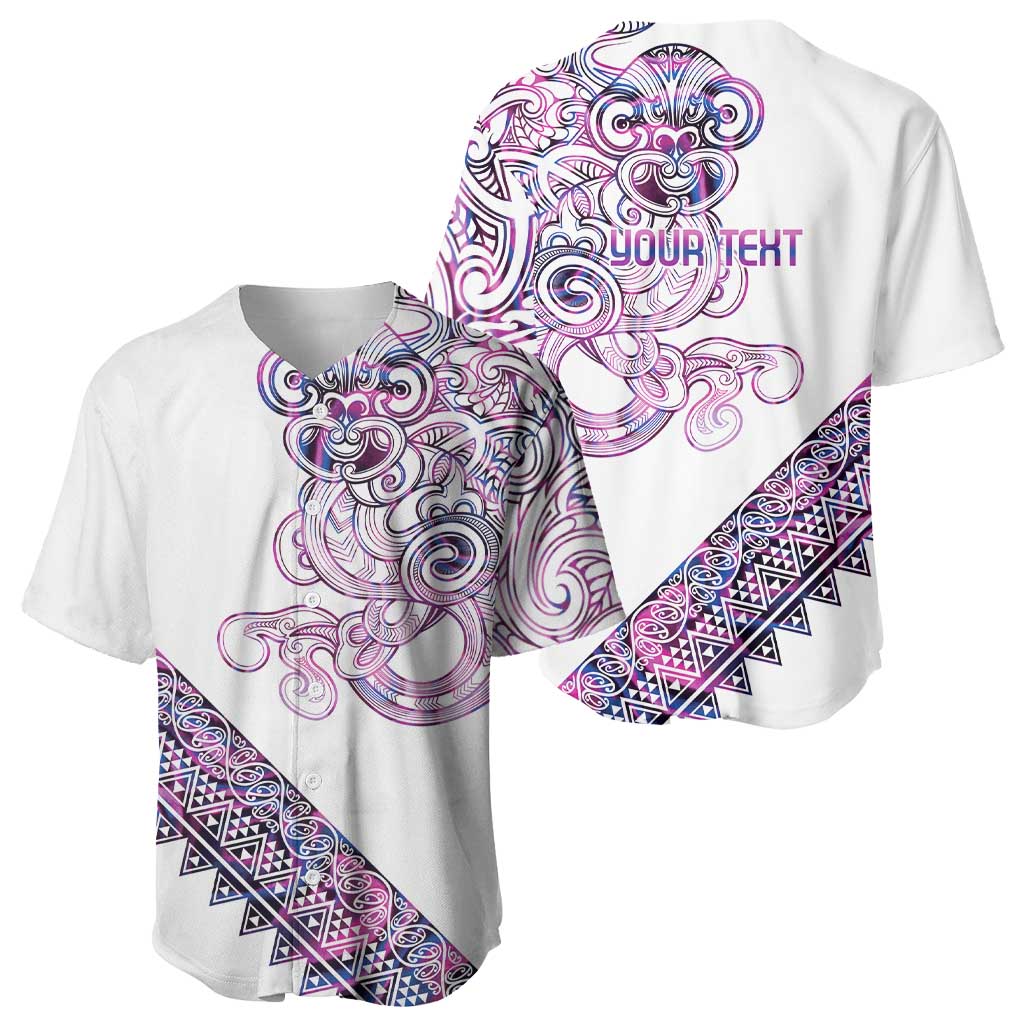 Mawhero Paua shell Kowhaiwhai Taniko Personalised Baseball Jersey Taniwha Maori Tribal Style LT9 - Polynesian Pride