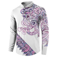 Mawhero Paua shell Kowhaiwhai Taniko Personalised Button Sweatshirt Taniwha Maori Tribal Style