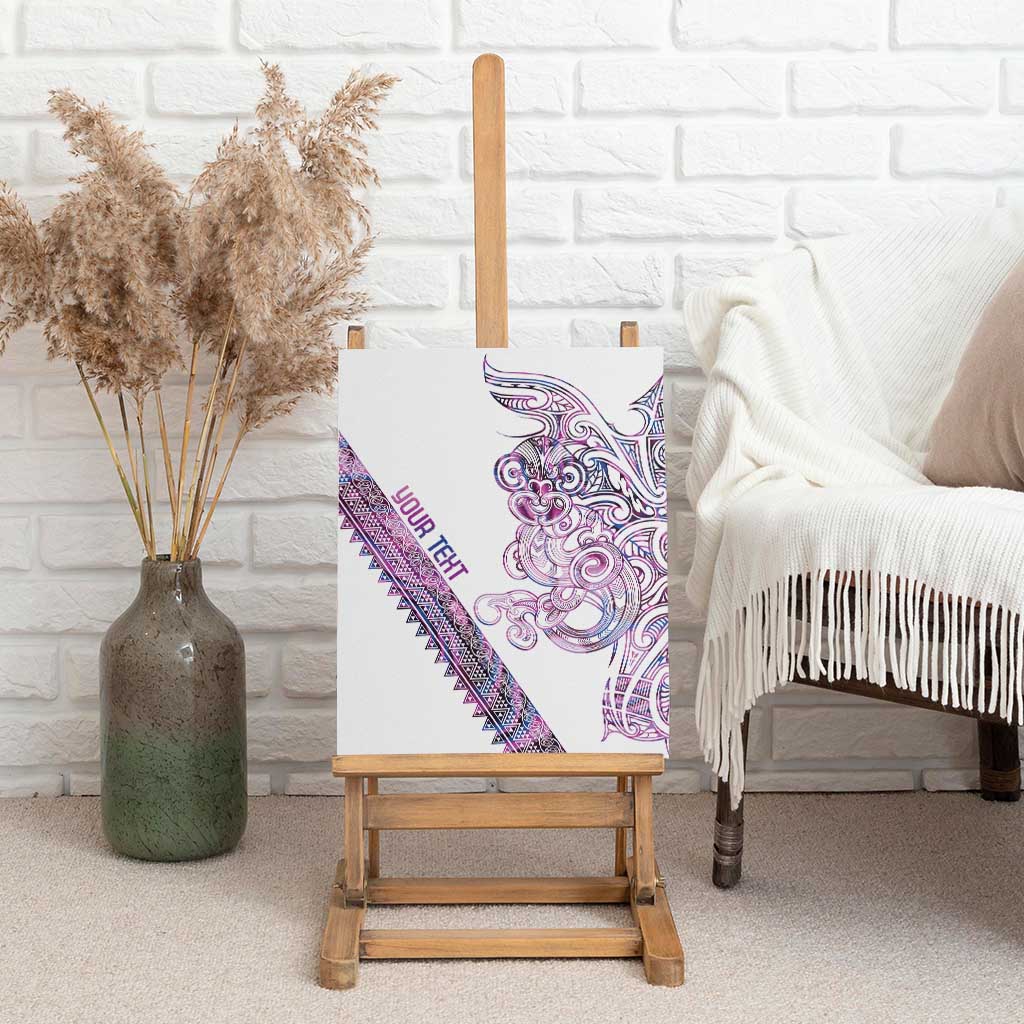 Mawhero Paua shell Kowhaiwhai Taniko Personalised Canvas Wall Art Taniwha Maori Tribal Style LT9 - Polynesian Pride