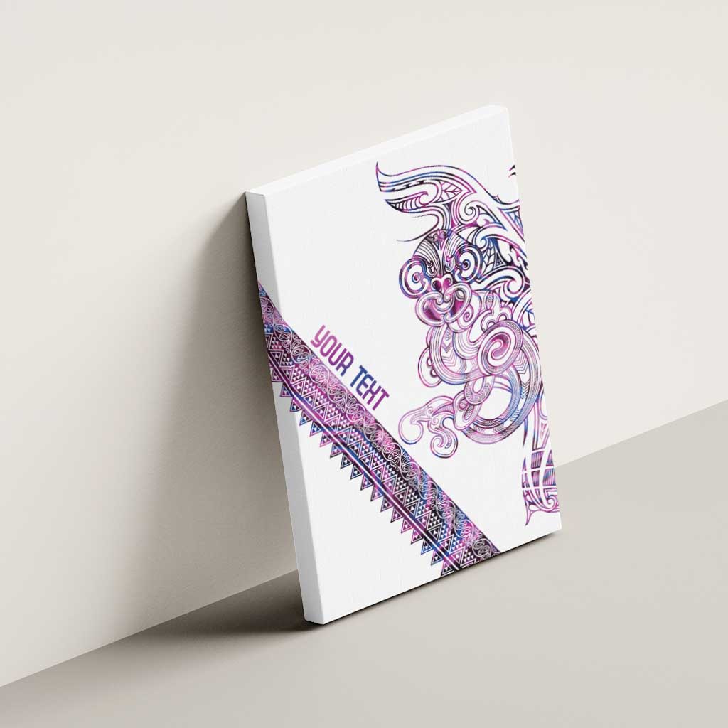 Mawhero Paua shell Kowhaiwhai Taniko Personalised Canvas Wall Art Taniwha Maori Tribal Style LT9 - Polynesian Pride