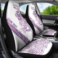 Mawhero Paua shell Kowhaiwhai Taniko Personalised Car Seat Cover Taniwha Maori Tribal Style