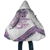 Mawhero Paua shell Kowhaiwhai Taniko Personalised Cloak Taniwha Maori Tribal Style