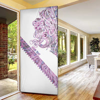 Mawhero Paua shell Kowhaiwhai Taniko Personalised Door Cover Taniwha Maori Tribal Style