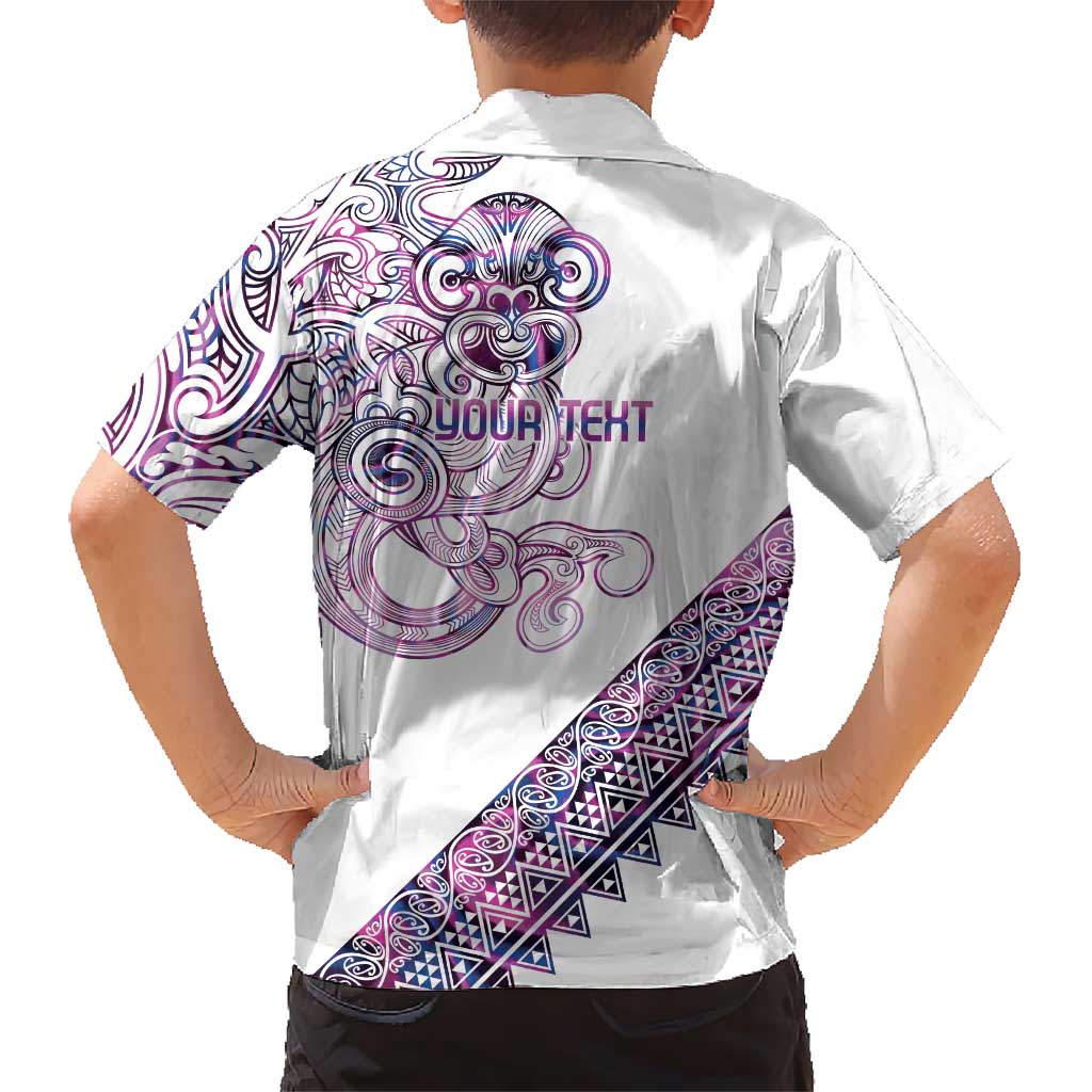 Mawhero Paua shell Kowhaiwhai Taniko Personalised Family Matching Puletasi and Hawaiian Shirt Taniwha Maori Tribal Style LT9 - Polynesian Pride
