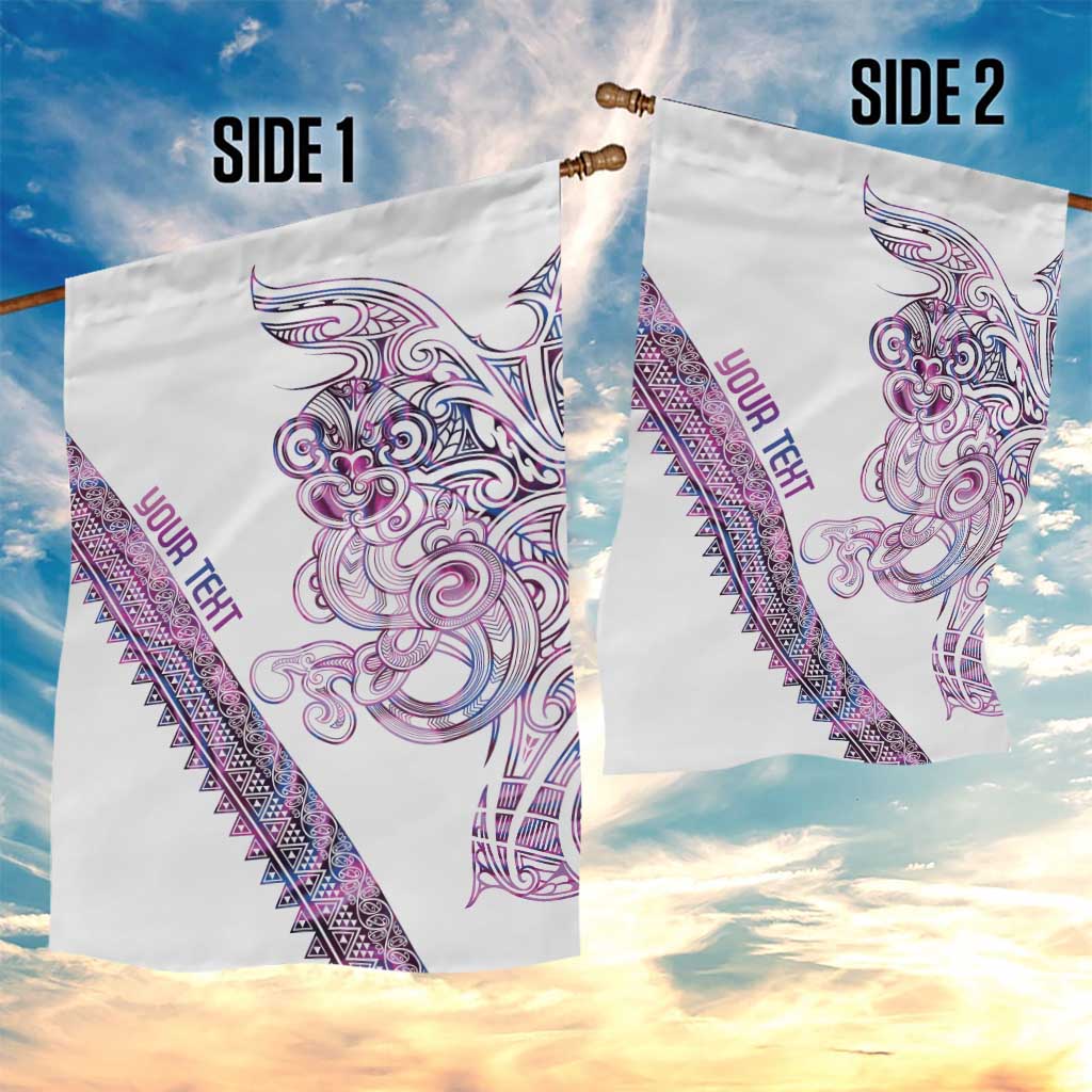 Mawhero Paua shell Kowhaiwhai Taniko Personalised Garden Flag Taniwha Maori Tribal Style