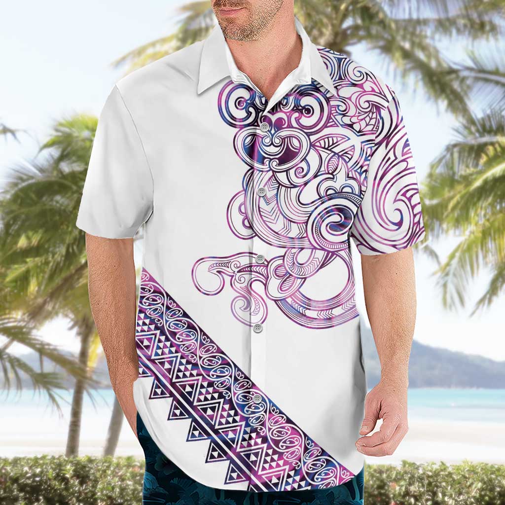 Mawhero Paua shell Kowhaiwhai Taniko Personalised Hawaiian Shirt Taniwha Maori Tribal Style LT9 - Polynesian Pride