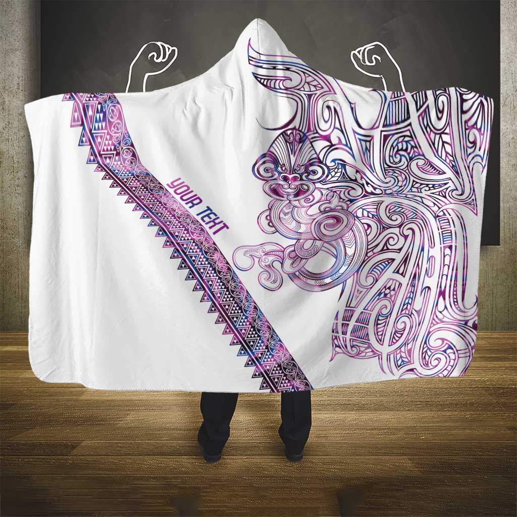 Mawhero Paua shell Kowhaiwhai Taniko Personalised Hooded Blanket Taniwha Maori Tribal Style LT9 - Polynesian Pride
