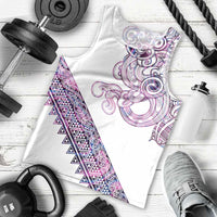 Mawhero Paua shell Kowhaiwhai Taniko Personalised Men Tank Top Taniwha Maori Tribal Style