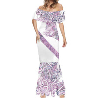 Mawhero Paua shell Kowhaiwhai Taniko Personalised Mermaid Dress Taniwha Maori Tribal Style