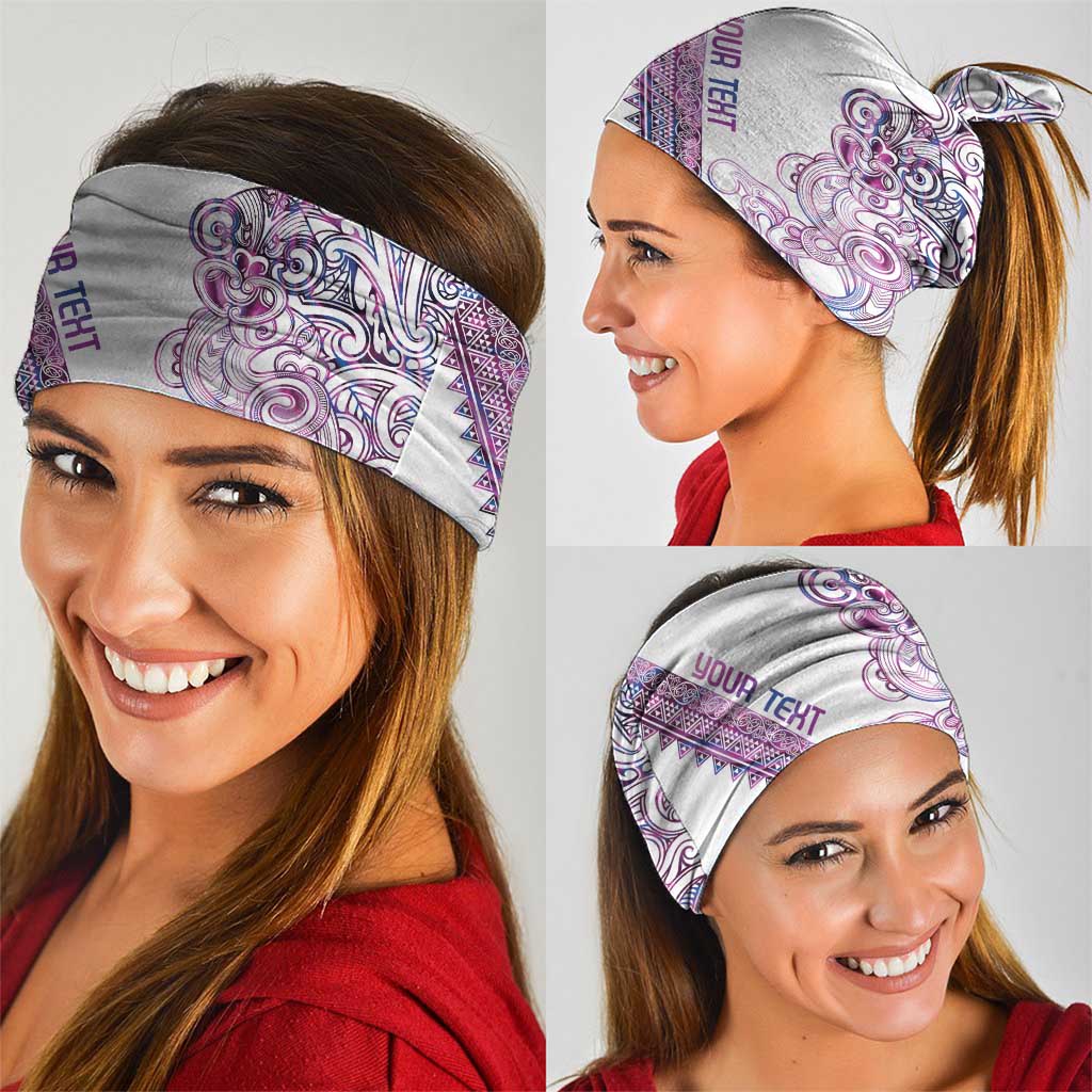 Mawhero Paua shell Kowhaiwhai Taniko Personalised Neck Gaiter Taniwha Maori Tribal Style LT9 - Polynesian Pride